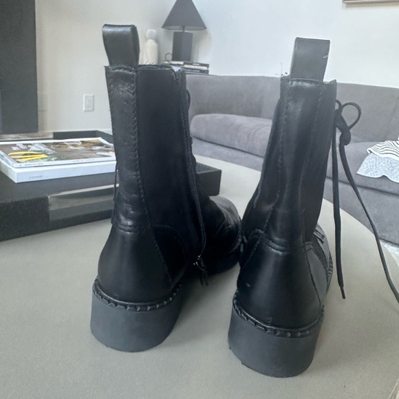 Theory leather + nylon boots - Picture 11 of 13